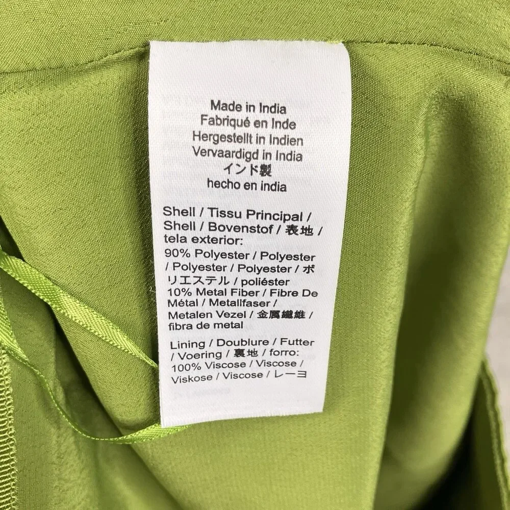 J Crew Collection Skirt Green Crystal Embellished Mini Satin Fairfax Womens 6